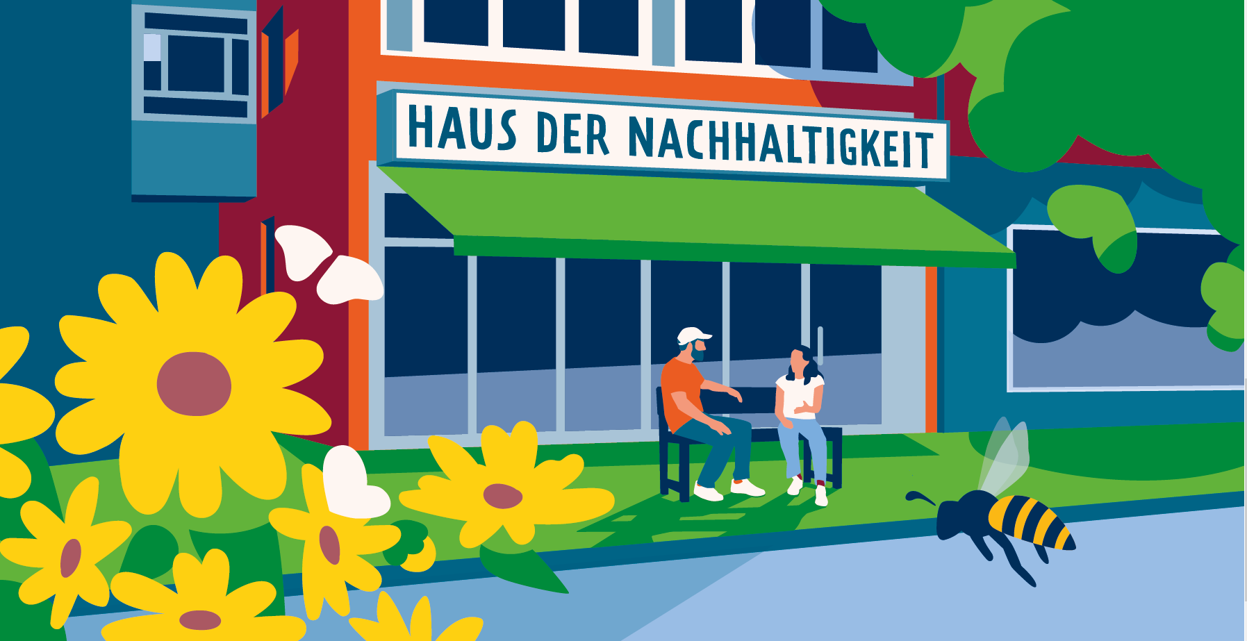 Grafik vom Haus der Nachhaltigkeit 