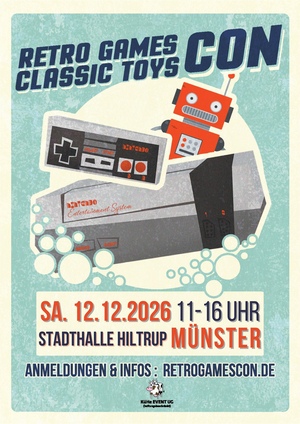 RetroGamesCon am 12. Dezember 2026, 11 – 16 Uhr