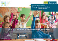 Vortragsbild, Schüler einer Klasse melden sich