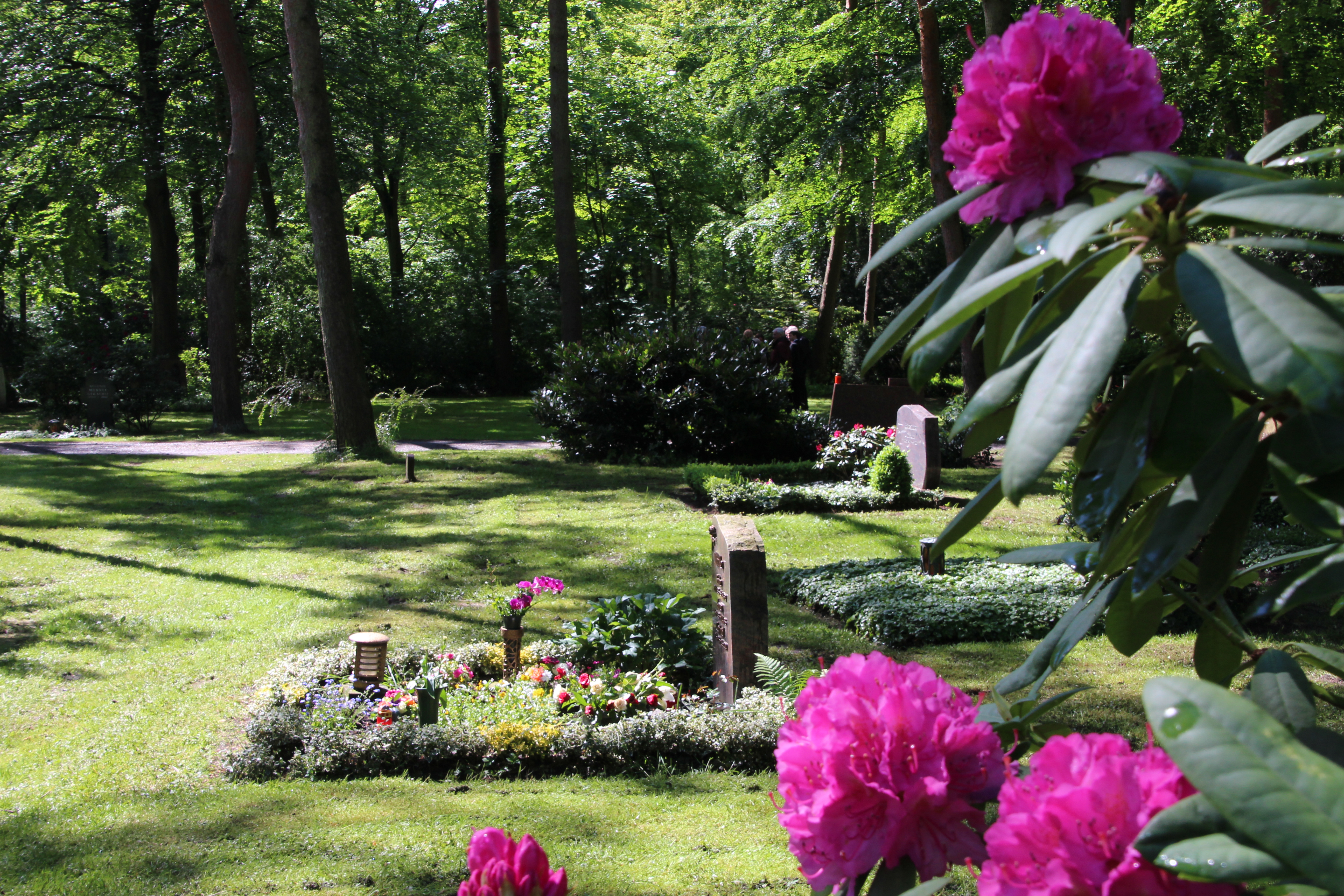 Ein Grab auf dem Friedhof Lauheide