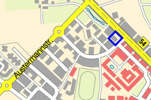 Stadtplanausschnitt mit dem Bereich der Bebauungsplanänderung Stadtplanausschnitt mit dem Bereich der Bebauungsplanänderung