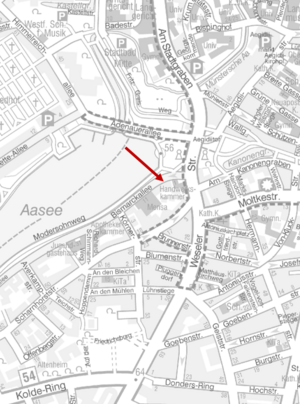 Lokalisierung Zählstelle Bismarckallee