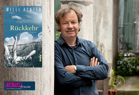 Portraitfoto Willi Achten und Titelseite des Romans "Rückkehr"