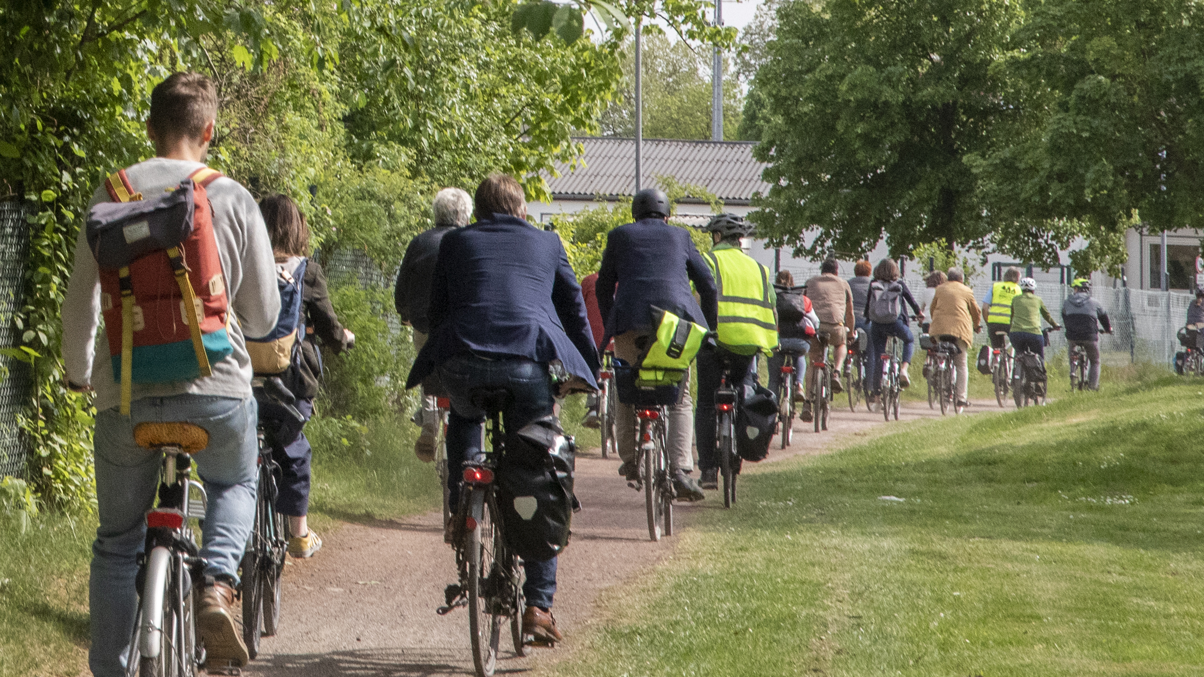 Gruppe von Fahrradfahrenden