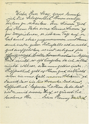 handschriftlicher Brief
