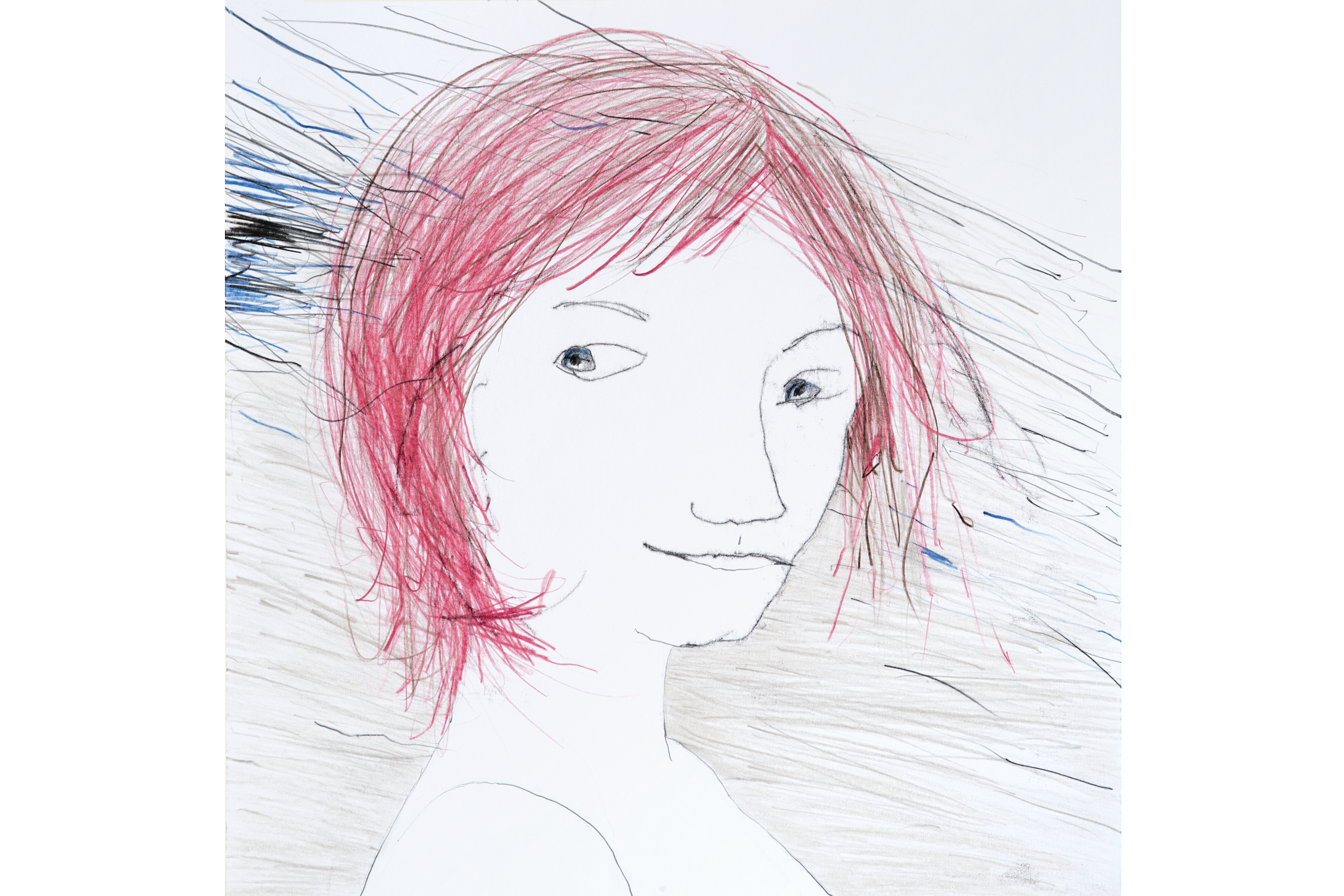 Das Bild zeigt einen Frauenkopf, gemalt von Simone Jänke, Jurymitglied