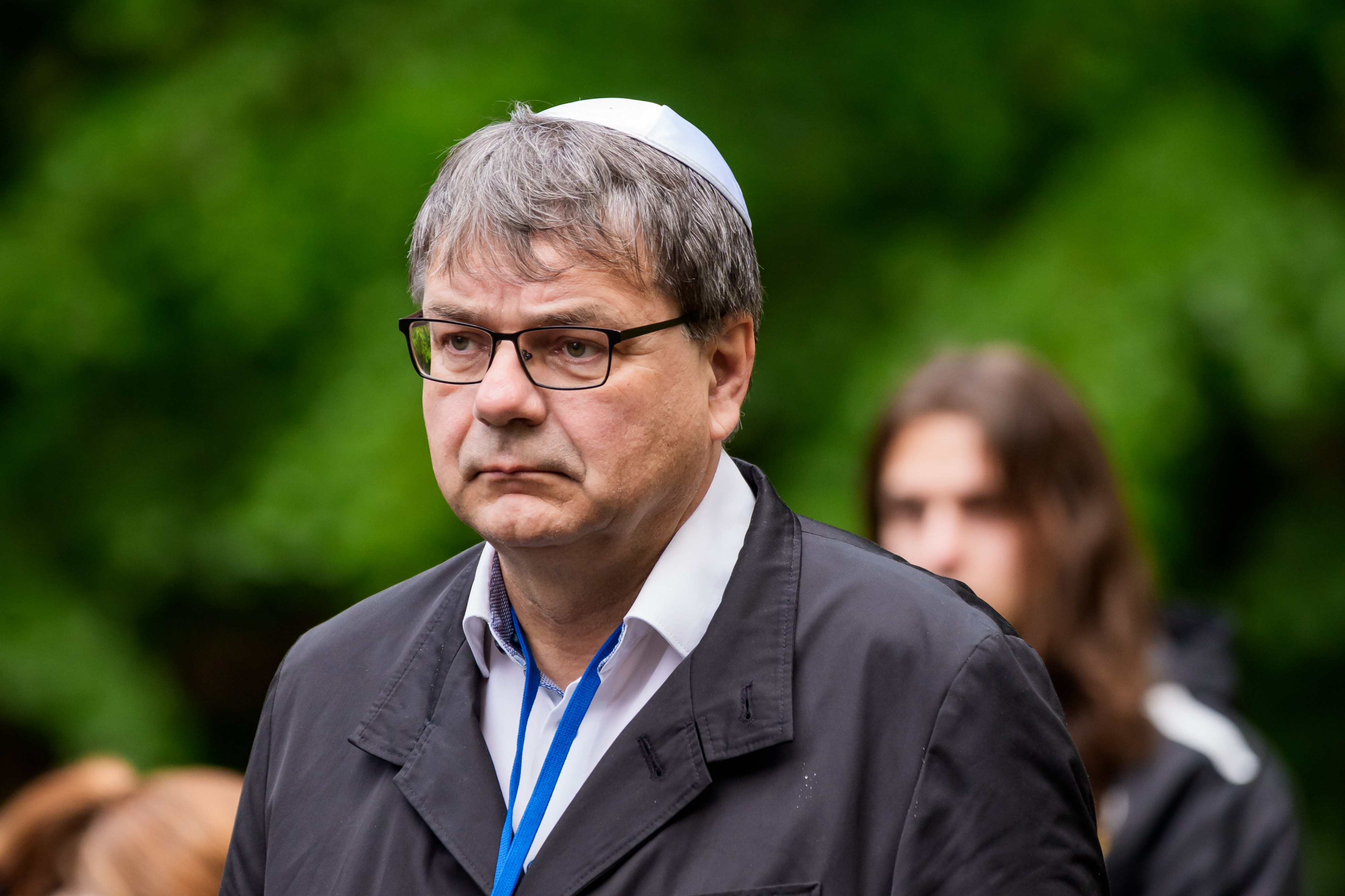 Bürgermeister Klaus Rosenau mit Kippa 