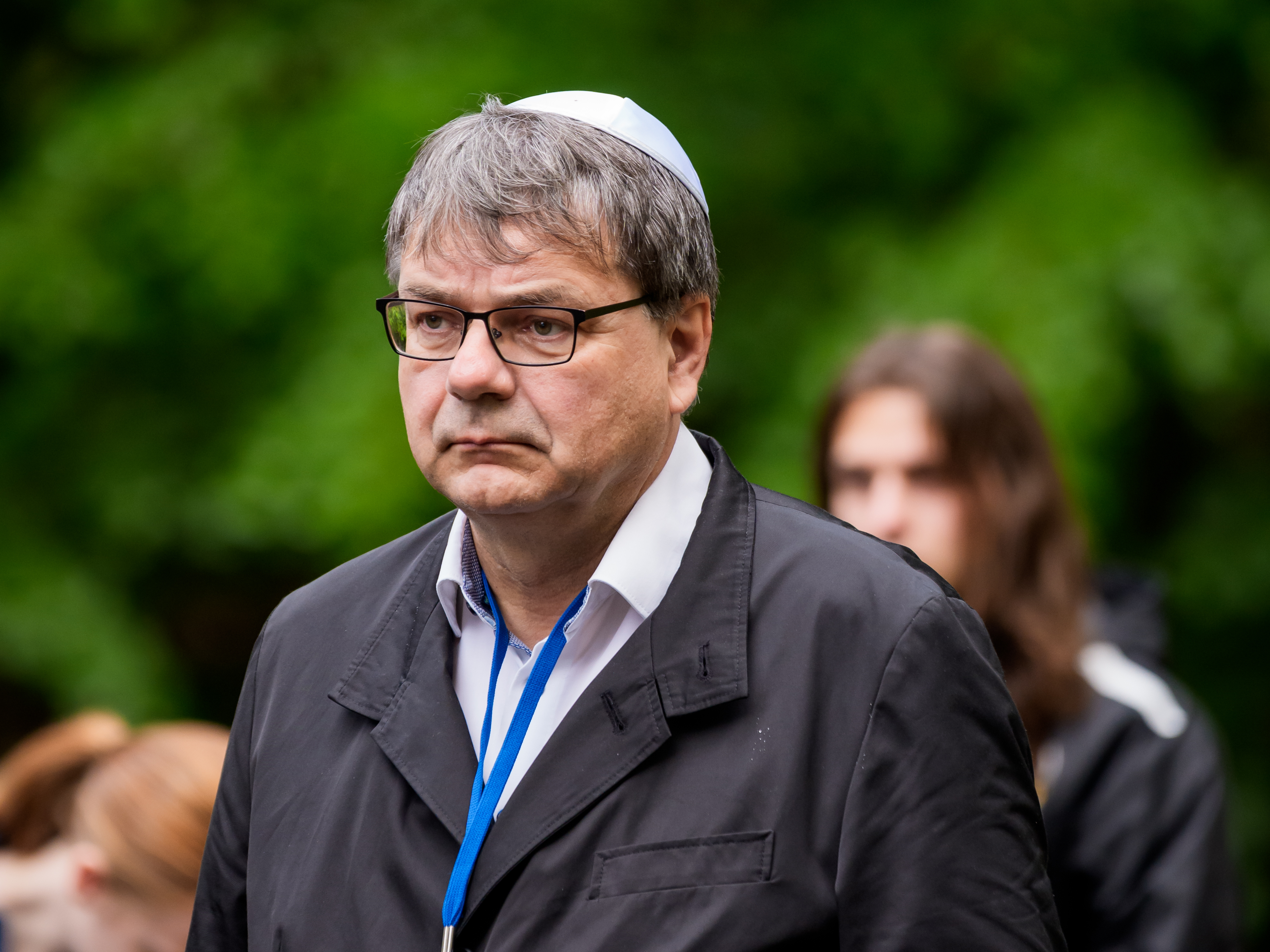 Bürgermeister Klaus Rosenau mit Kippa 