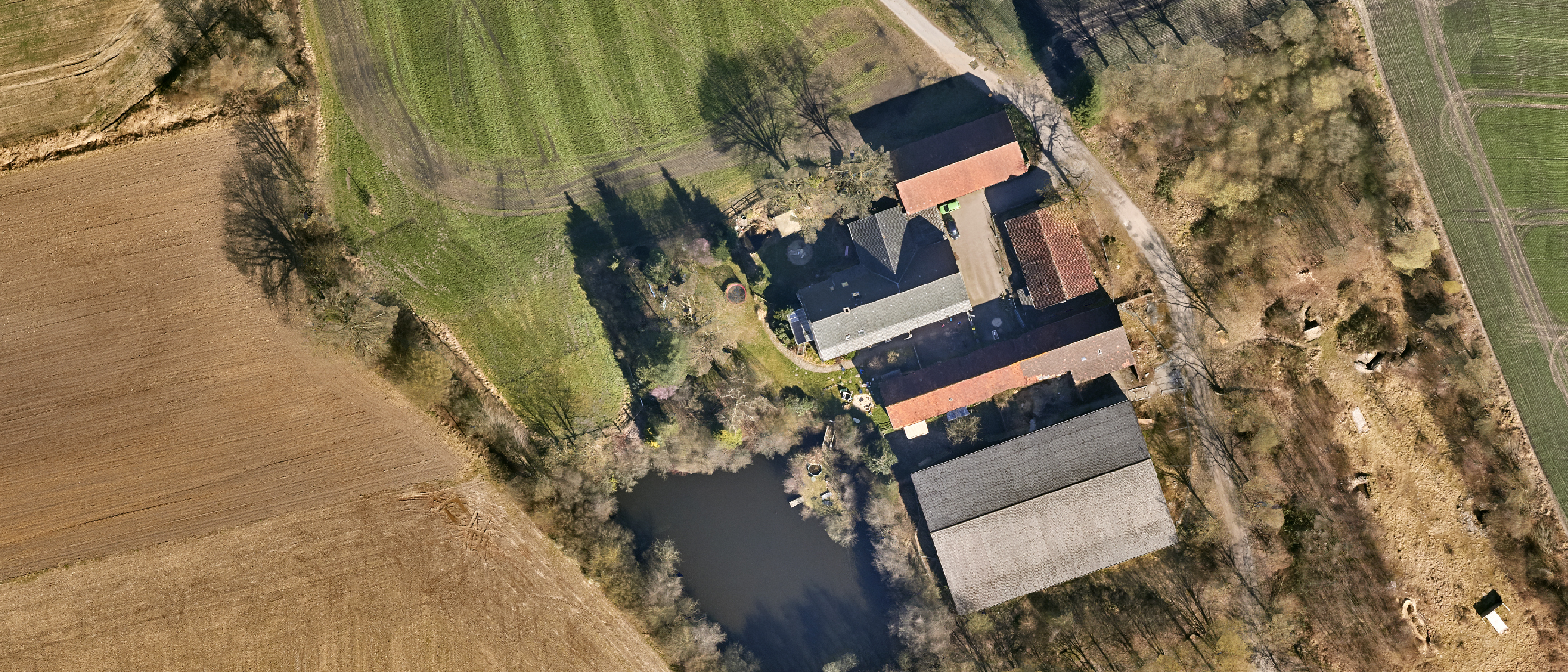 Luftbildausschnitt ehemalige Hofstelle Kappenberger Damm