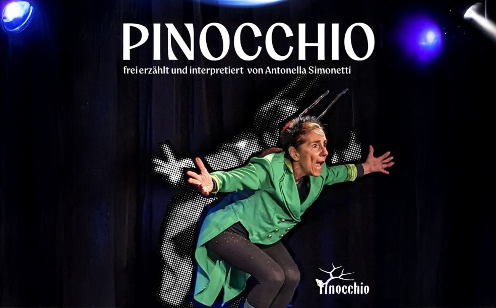 Veranstaltungsplakat: Pinocchio, Erzähltheater mit Antonella Simonetti