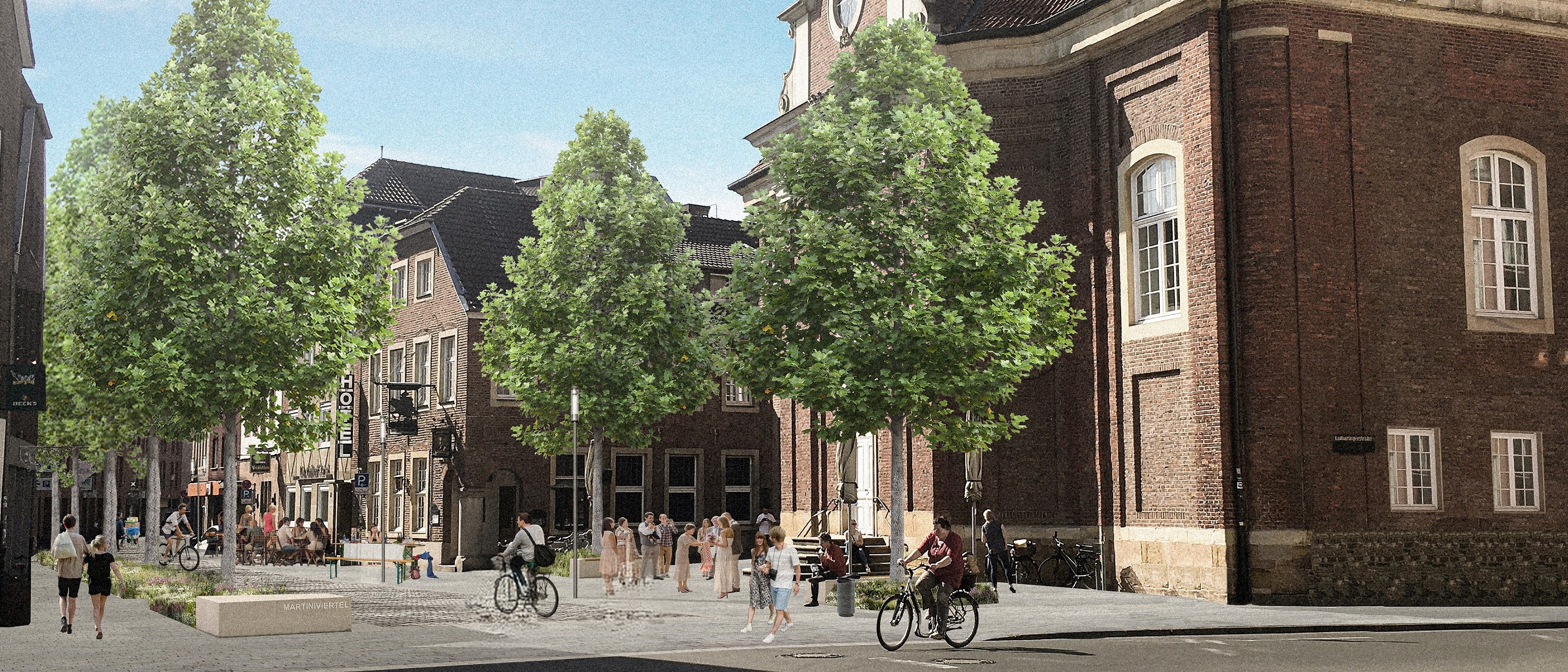 Visualisierung des umgestalteten Lotharinger Platzes