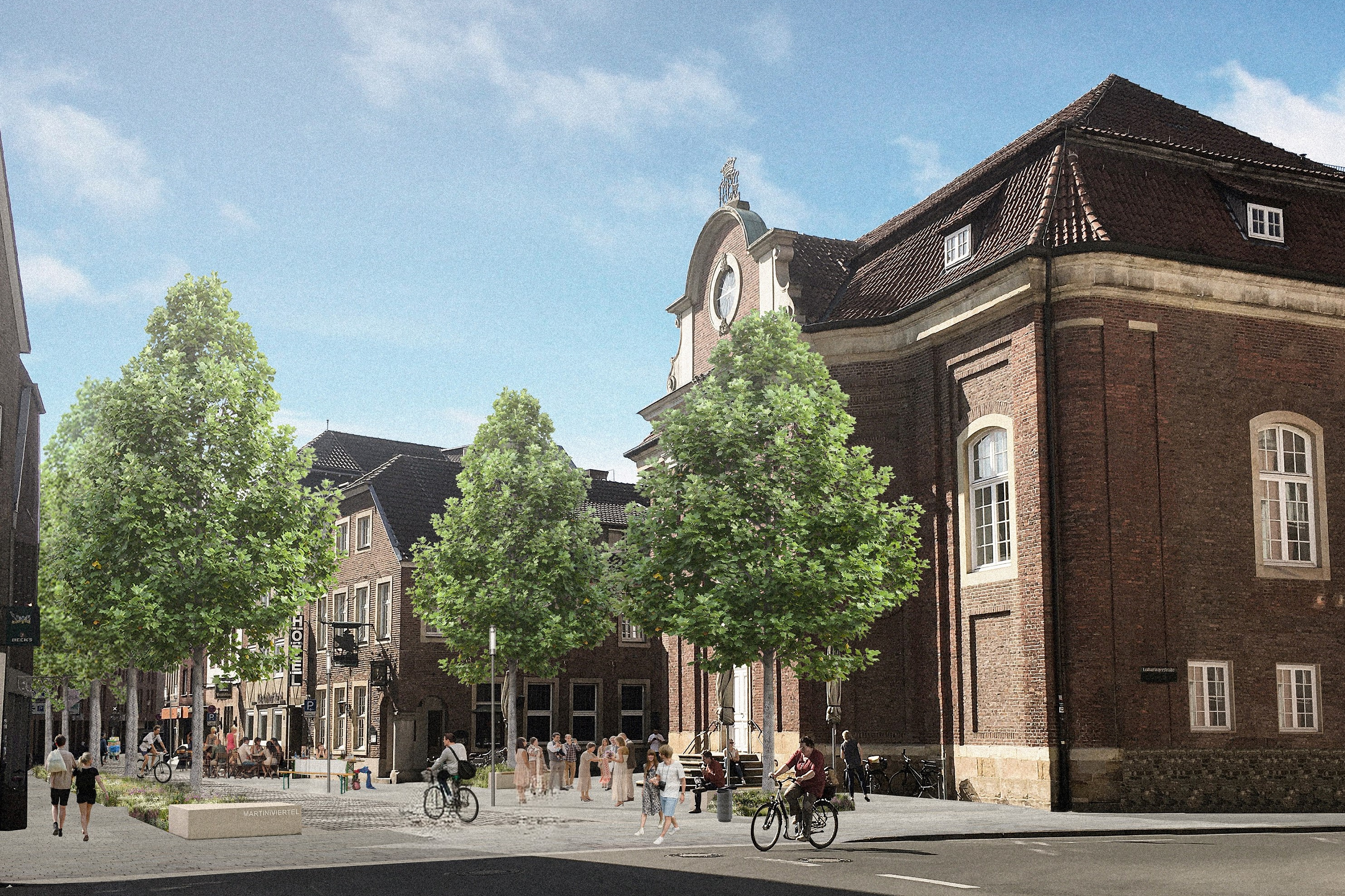 Visualisierung des umgestalteten Lotharinger Platzes