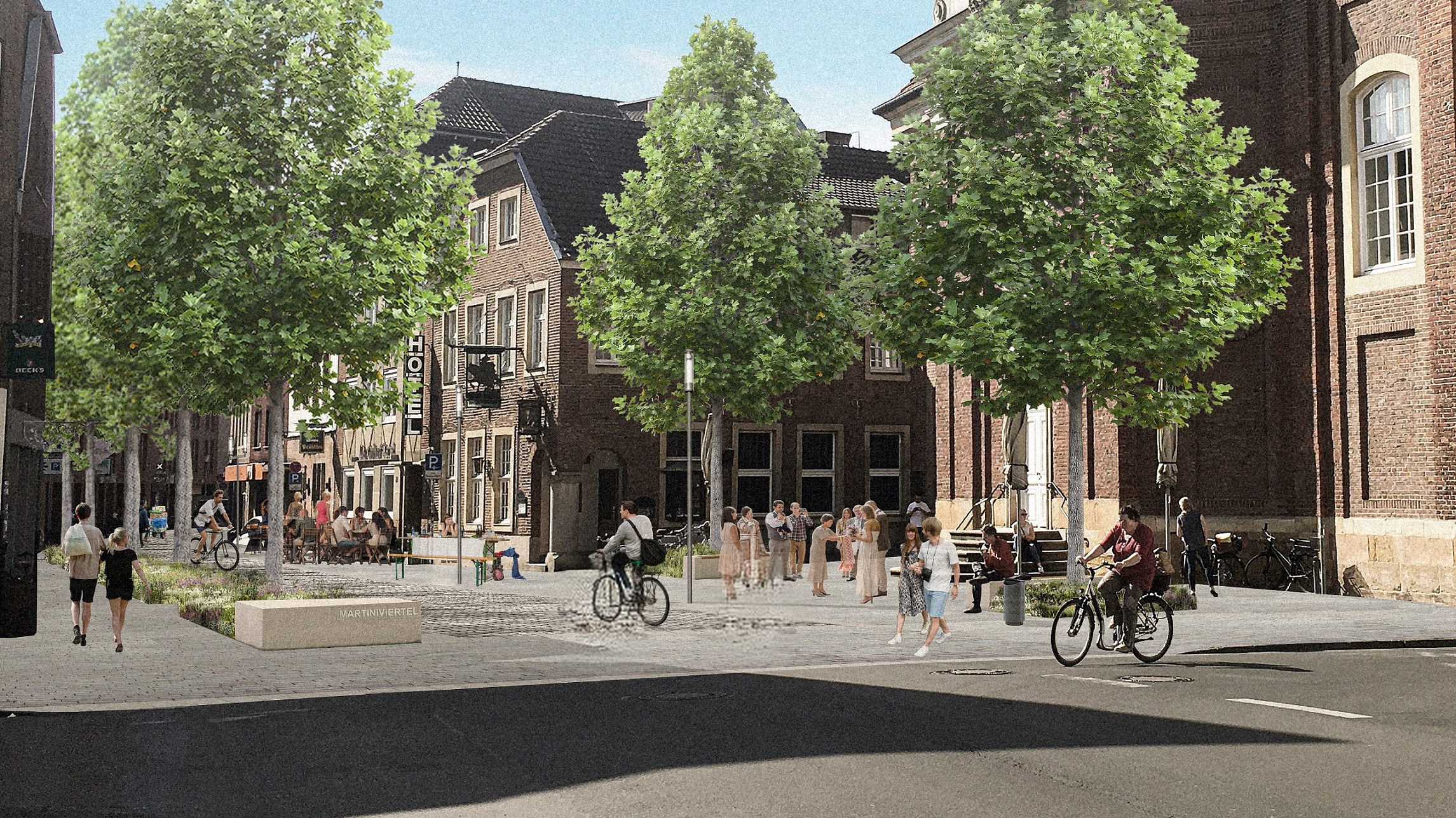 Visualisierung des umgestalteten Lotharinger Platzes