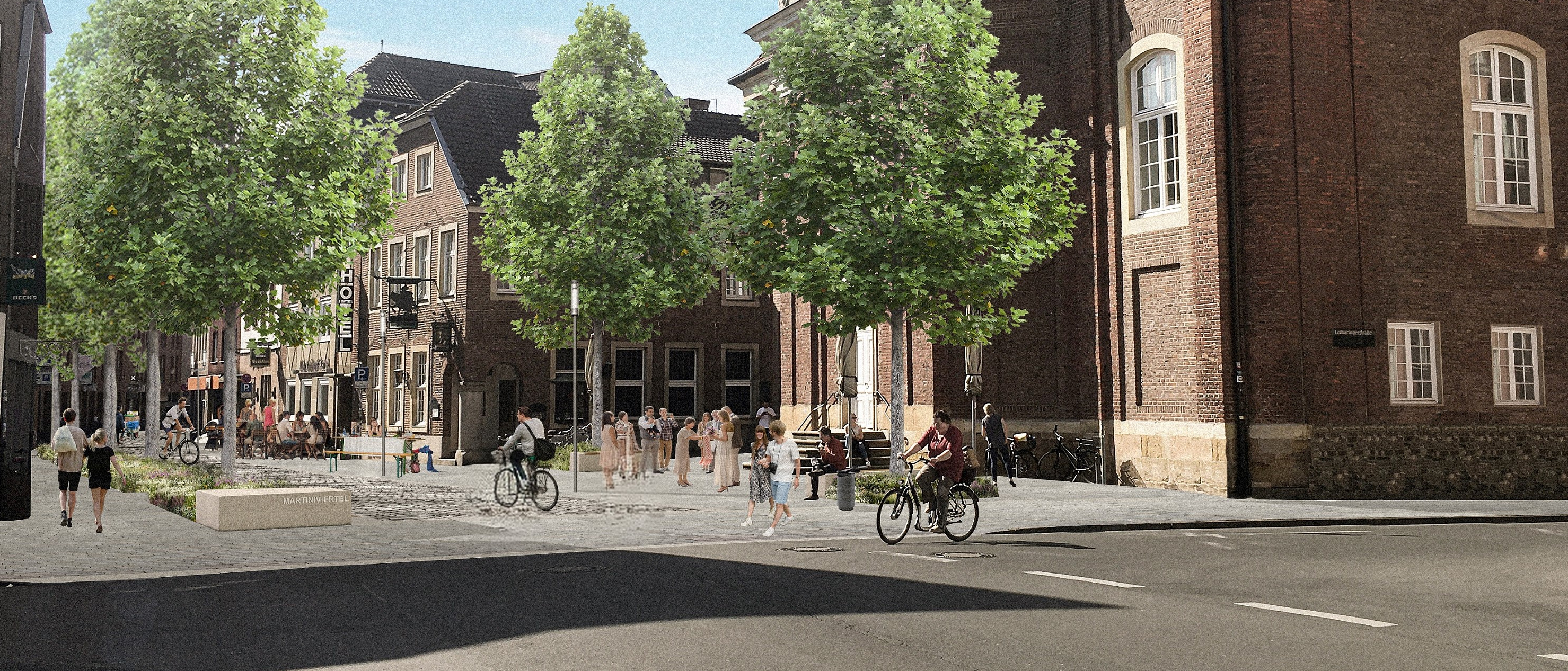 Visualisierung des umgestalteten Lotharinger Platzes