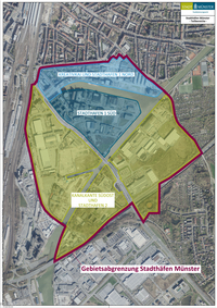 Teilbereiche im Gebiet der Stadthäfen Münster