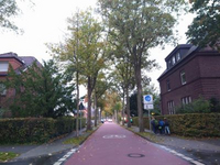 Foto zeigt die rot eingefärbte Max-Winkelmann-Straße