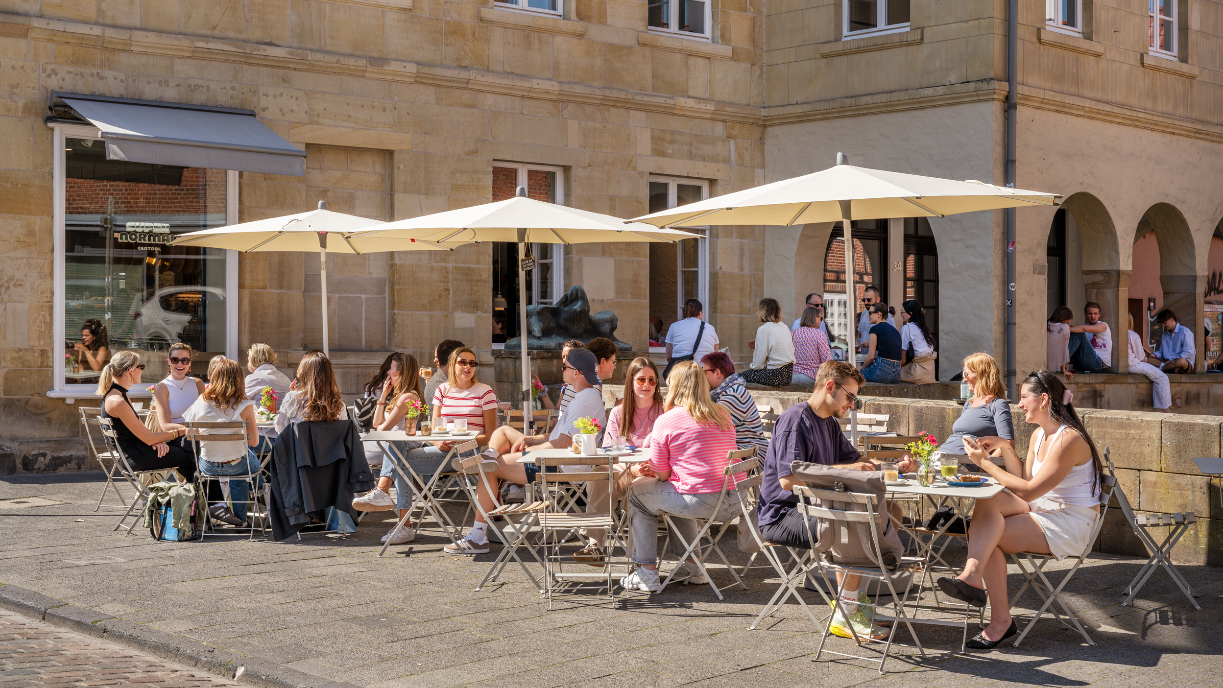 Außengastronomie im Kiepenkerlviertel