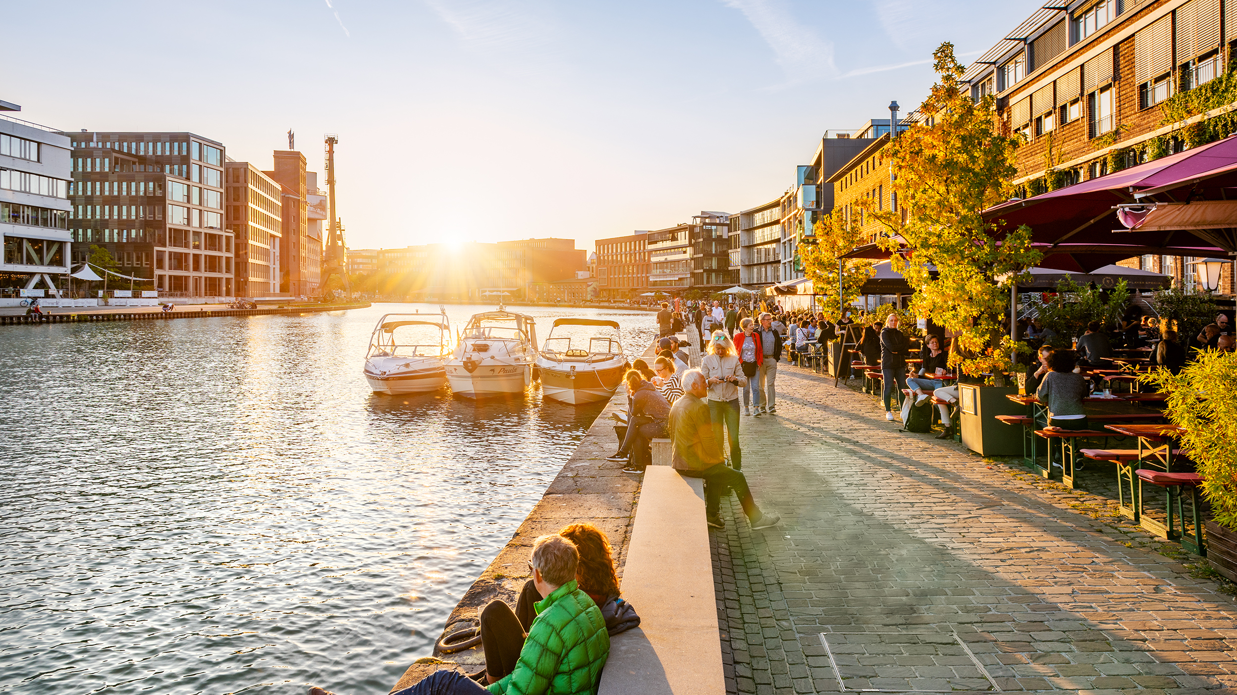 Boote im Hafen von Münster