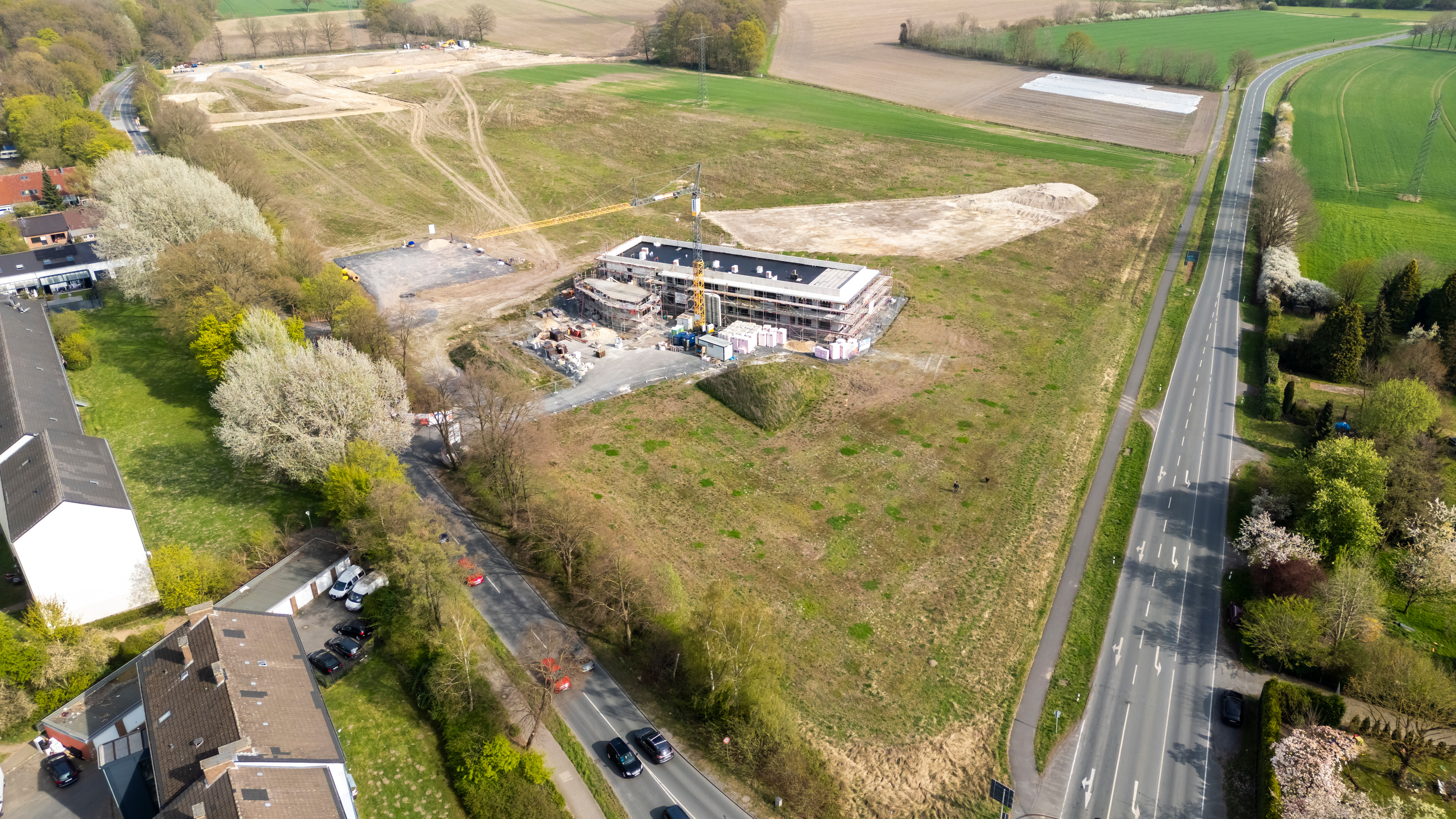 Luftbild des Baugebietes Kita Am Bielenfeld