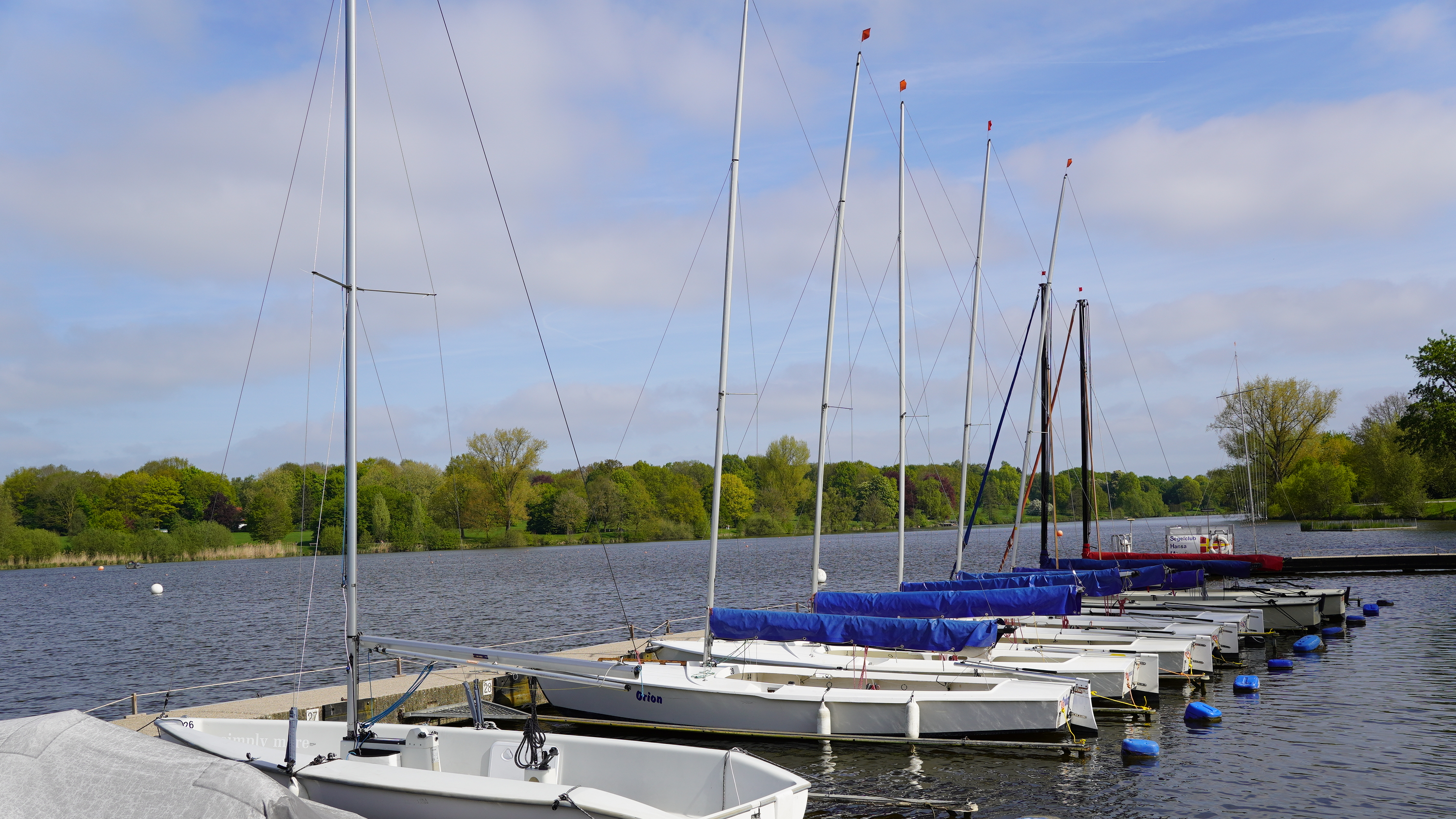 Steg mit Segelbooten