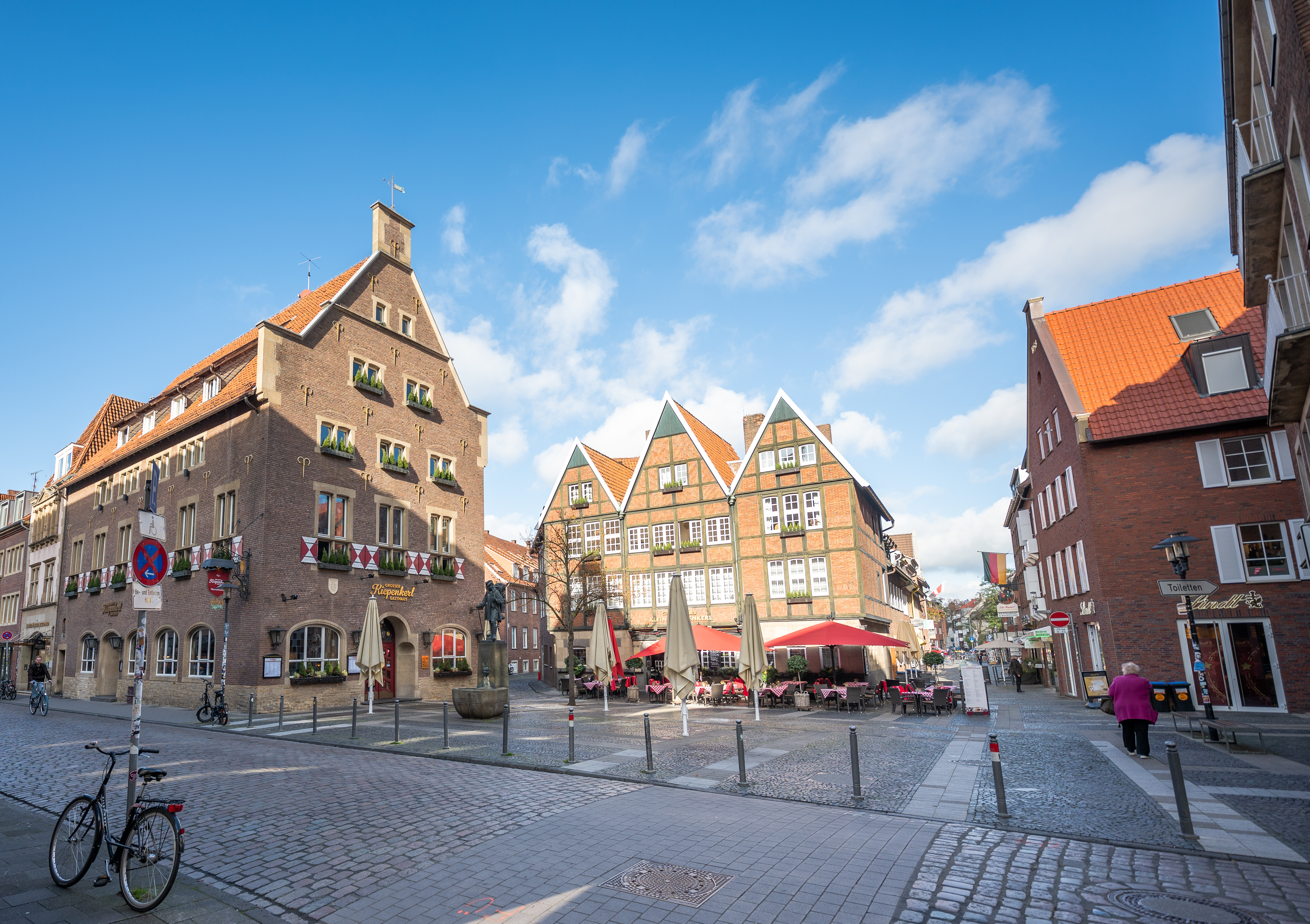 Kiepenkerlviertel in der Altstadt von Münster