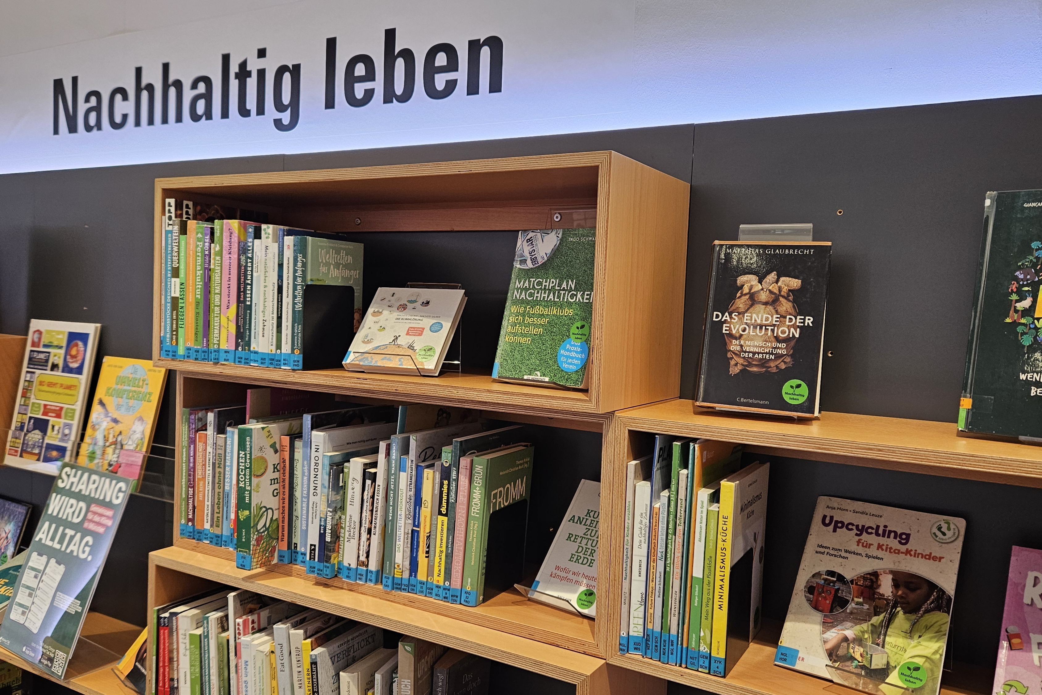 Bücherregal in der Stadtbücherei
