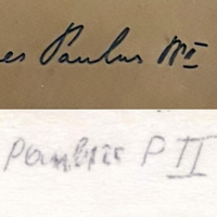 Zwei Unterschriften sind zu sehen, oben 'Johannes Paulus PPII' in einer schwungvollen, sauberen Handschrift und klarem Schriftbild, unten 'Johannes Paulus PII' in einer eher verwackelten Handschrift und abbrechender Farbe.