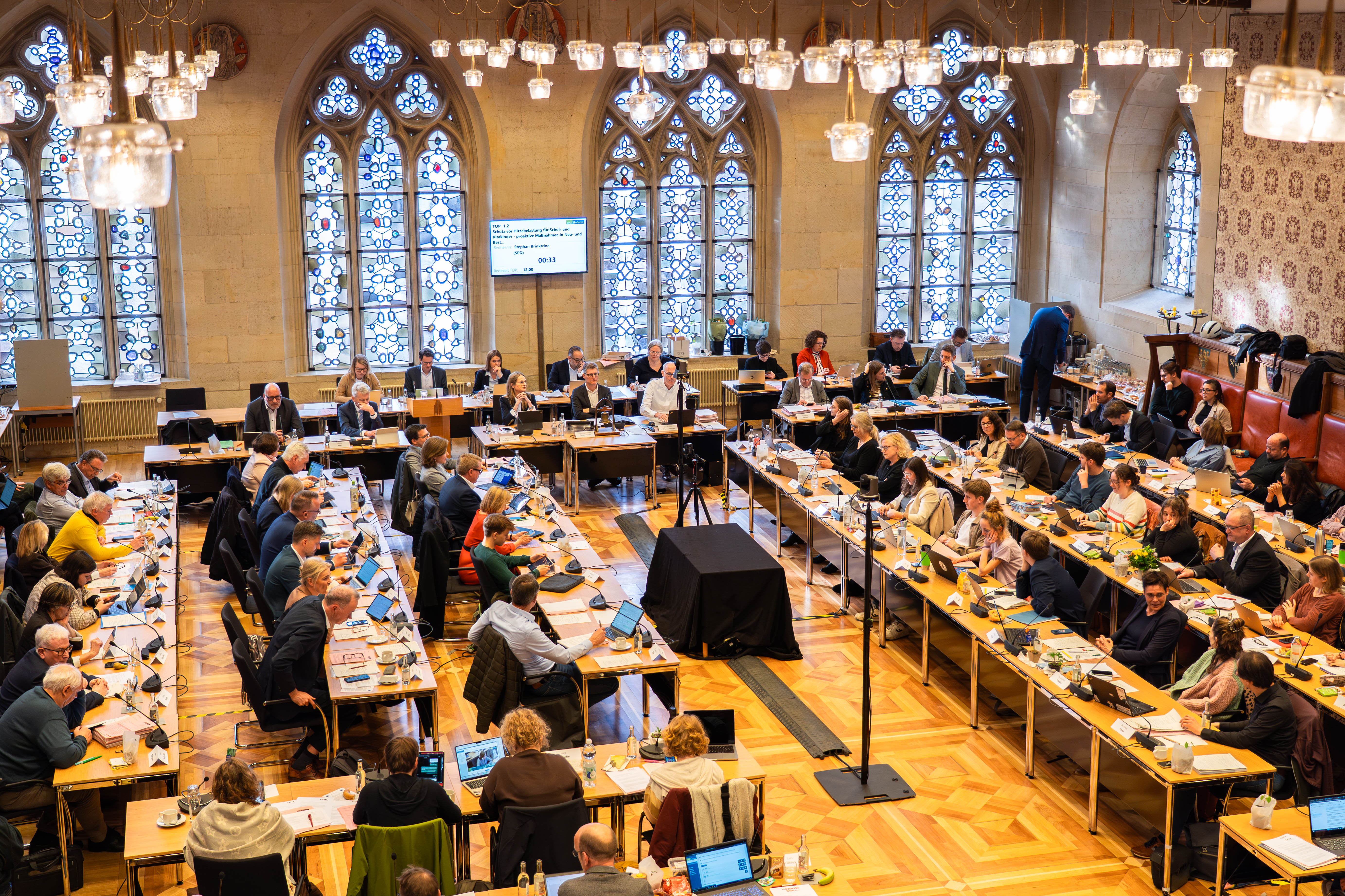 Blick auf die Sitzung des Stadtrats