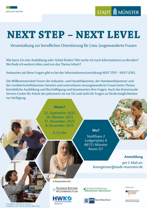 Plakat Veranstaltung Next Step - Next Level