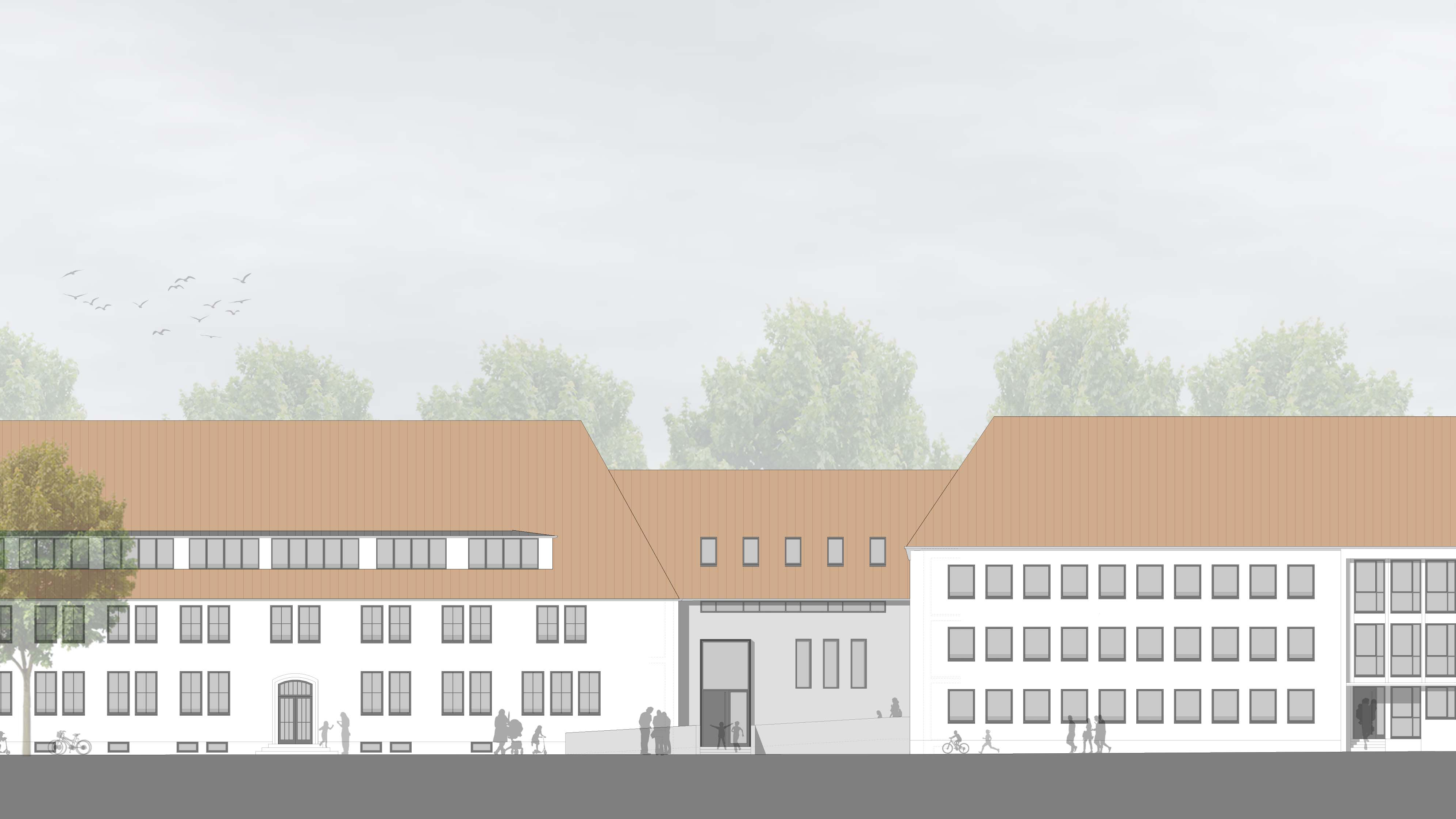 Entwurf der umgebauten Kita