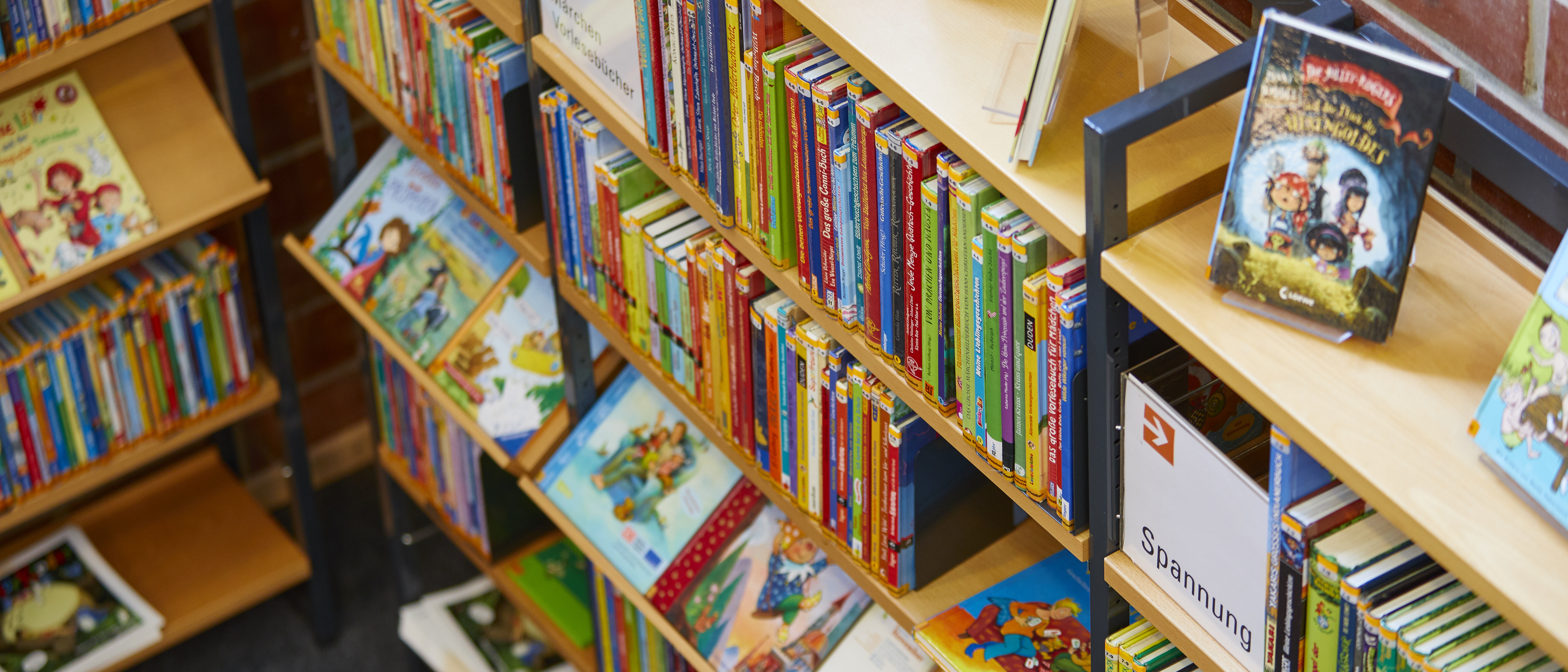 Bücherregal mit Büchern
