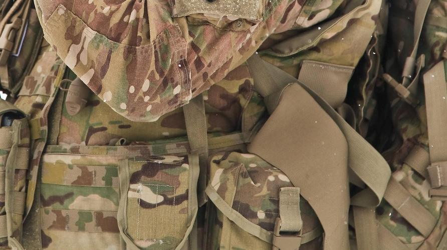 Tarnjacke eines Soldaten