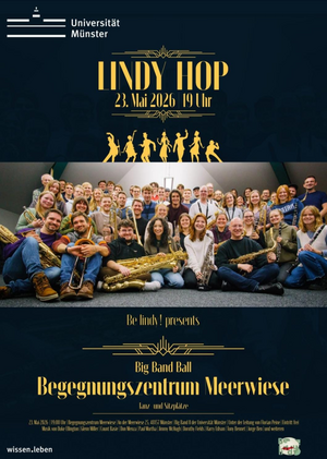 Plakat zum 'Lindy Hop - Big Band Ball' im Begegnungszentrum Meerwiese