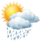 Teils bewölkt mit mäßigem Regen
