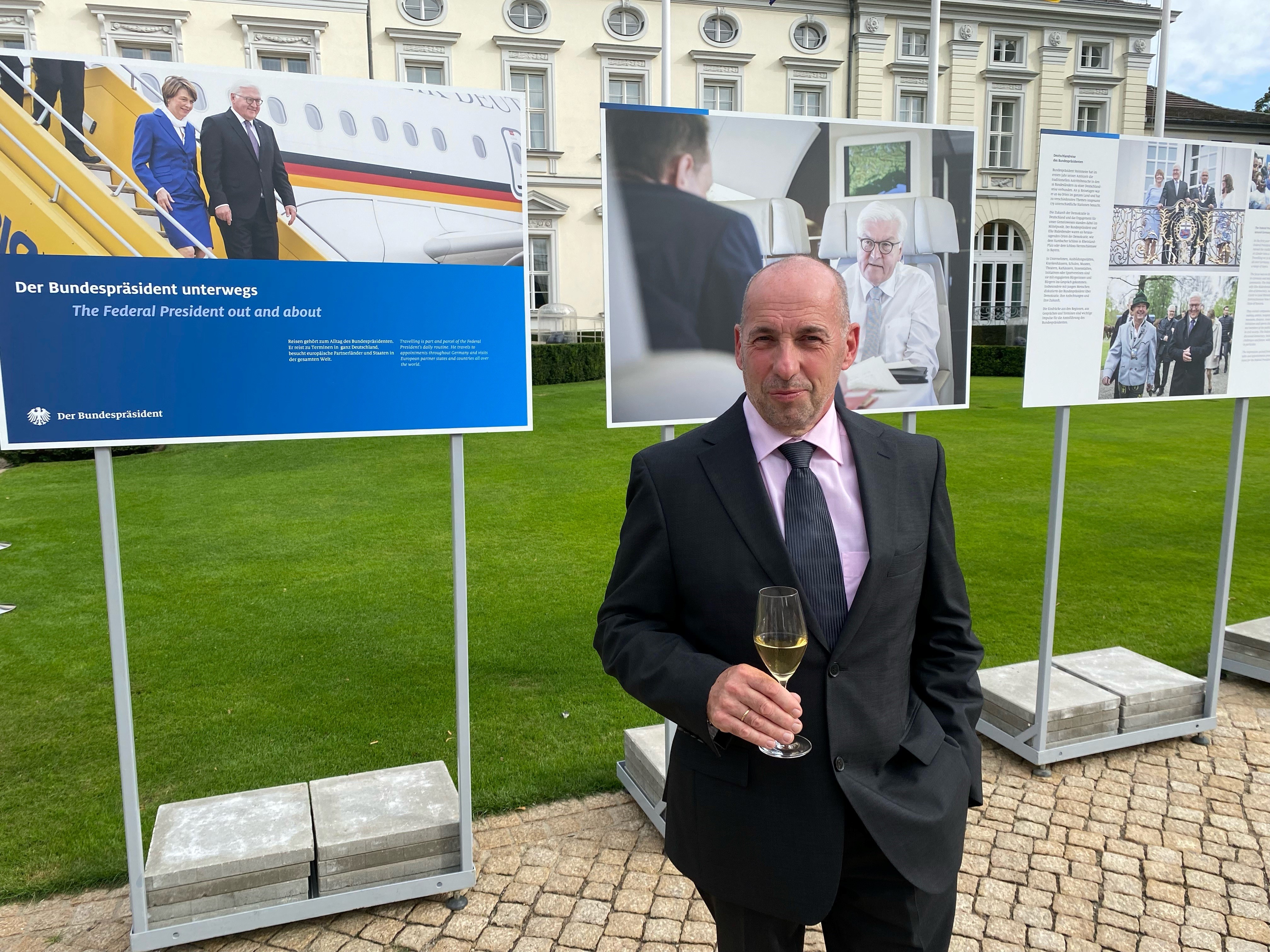 Thomas Spitzer beim Dankesfest des Bundespräsidenten in Berlin.