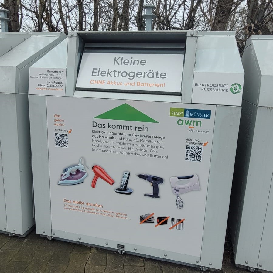 Container für kleine Elektrogeräte