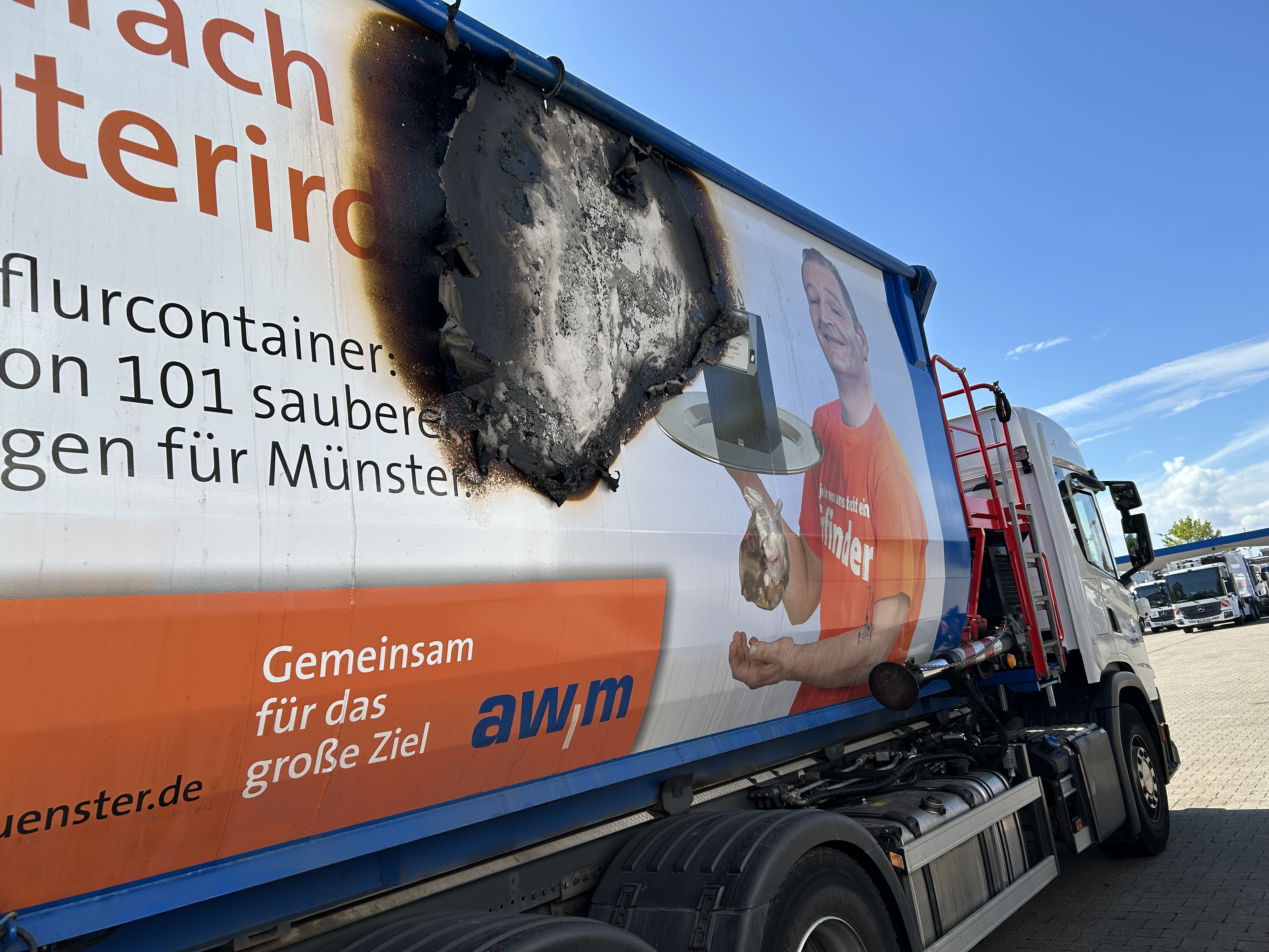 Brandschaden am UFC-Fahrzeug