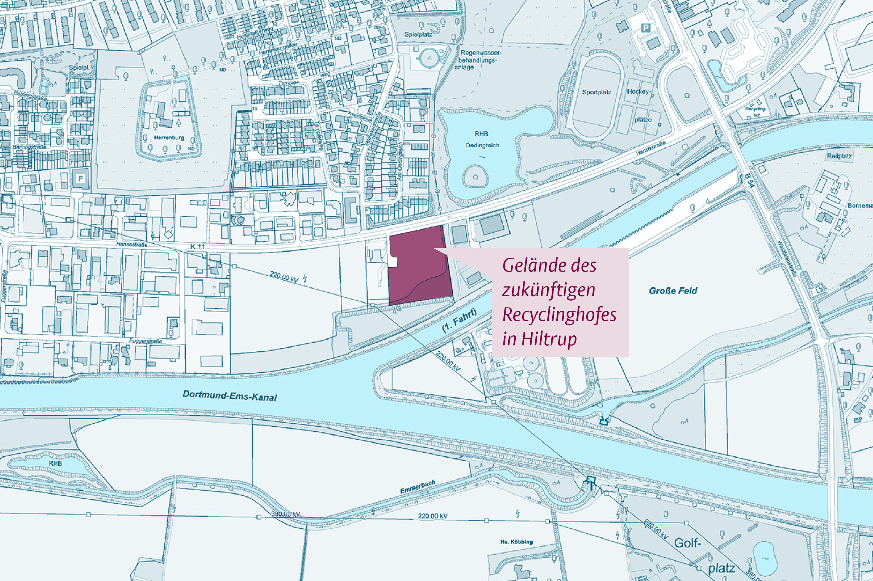 Grundstück für den neuen Recyclinghof in Hiltrup