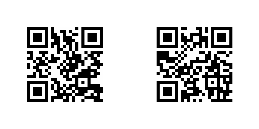 Zwei QR-Codes