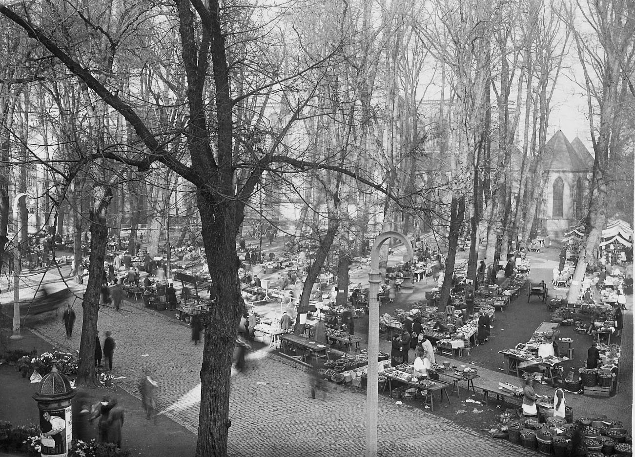 Marktstände auf dem Domplatz