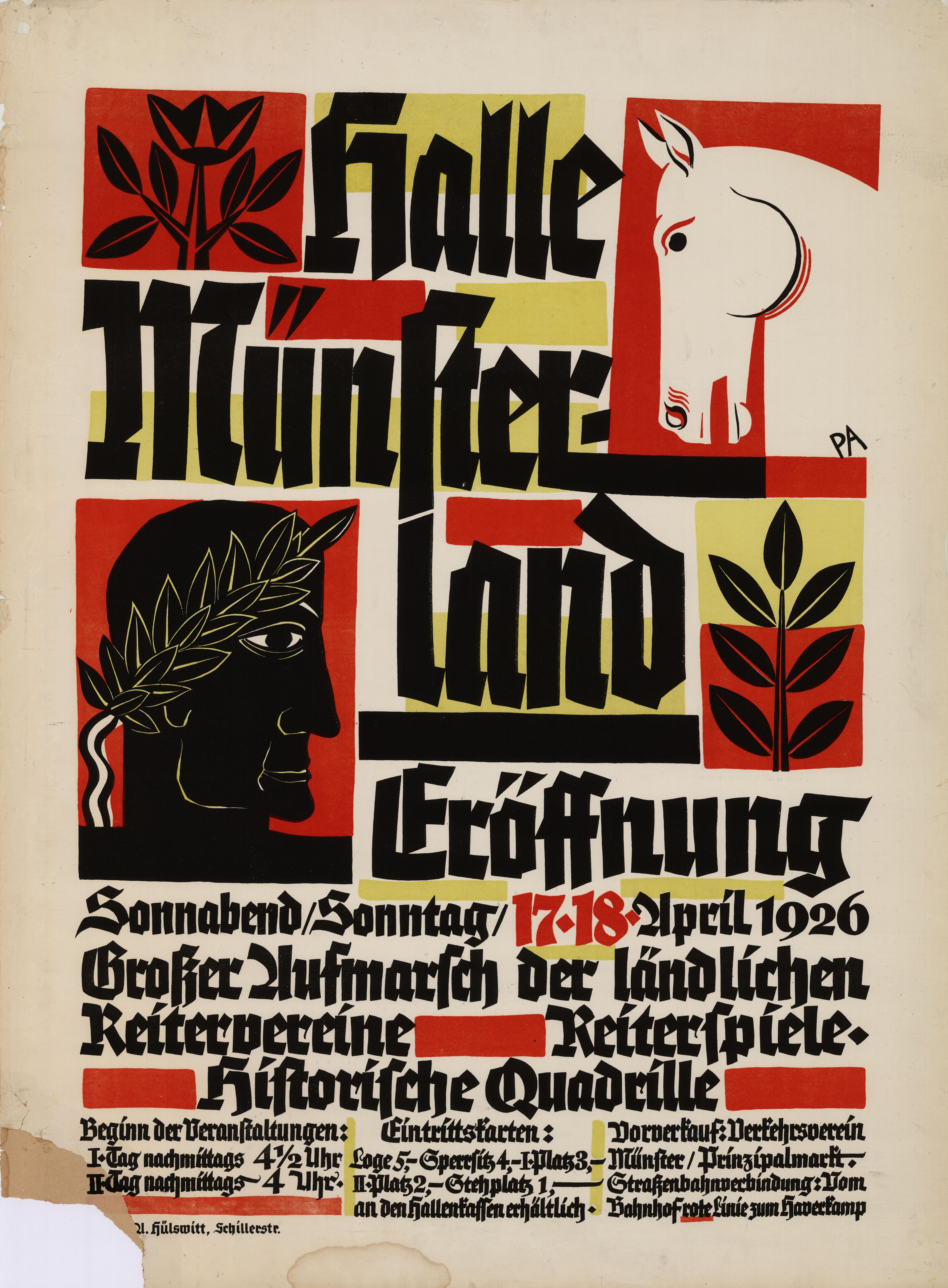 Plakat zur Eröffnung der Halle Münsterland