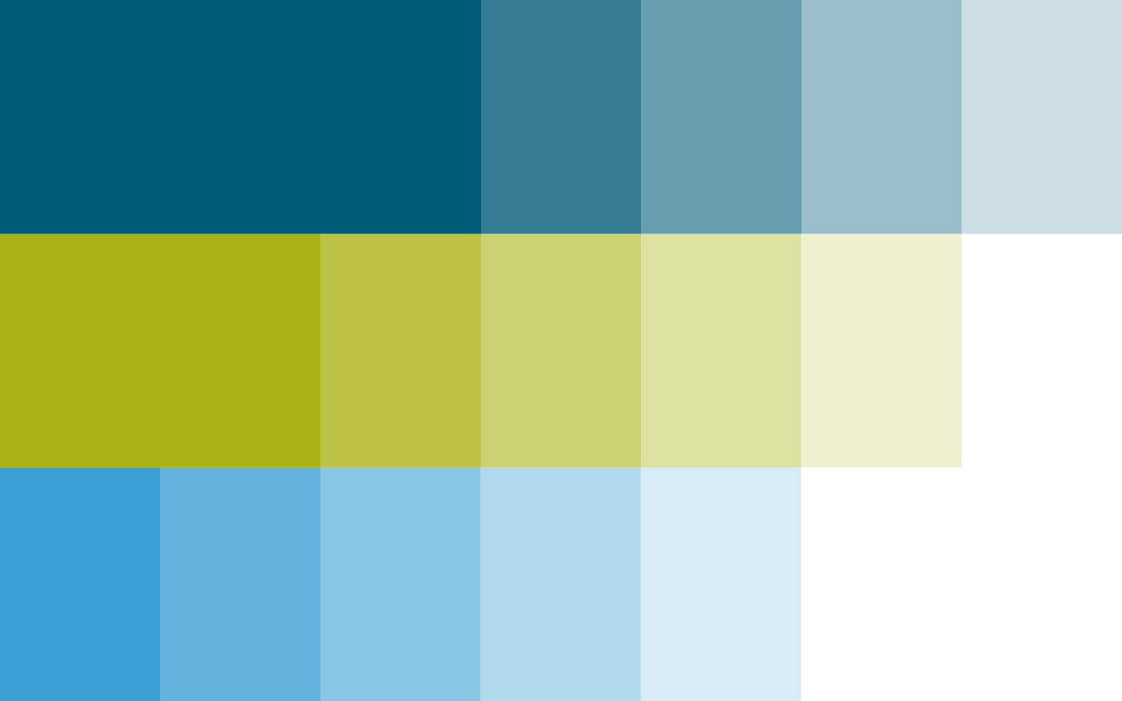 Petrol, grün und blau. Die Farben der Stadt Münster