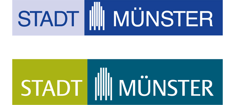 Das alte Münster Logo und das neue Logo im direkten Vergleich.