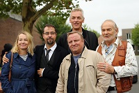 Die Thiels und Boerne - gemeinsam mit Producerin Kathrin Kuhn und Regisseur Matthias Tiefenbacher