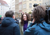 Mechthild Großmann beim Interviewtermin auf dem Prinzipalmarkt