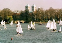 Segelregatta auf dem Aasee in den 1990er Jahren