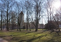 Blick über die Promenade zum Buddenturm