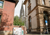 Domgasse in Münster -Durchgang vom St.-Paulus-Dom aus