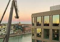 Flechtheimspeicher Münster, Blick über den Hafen