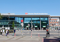 Der Hauptbahnhof von Münster in Westfalen